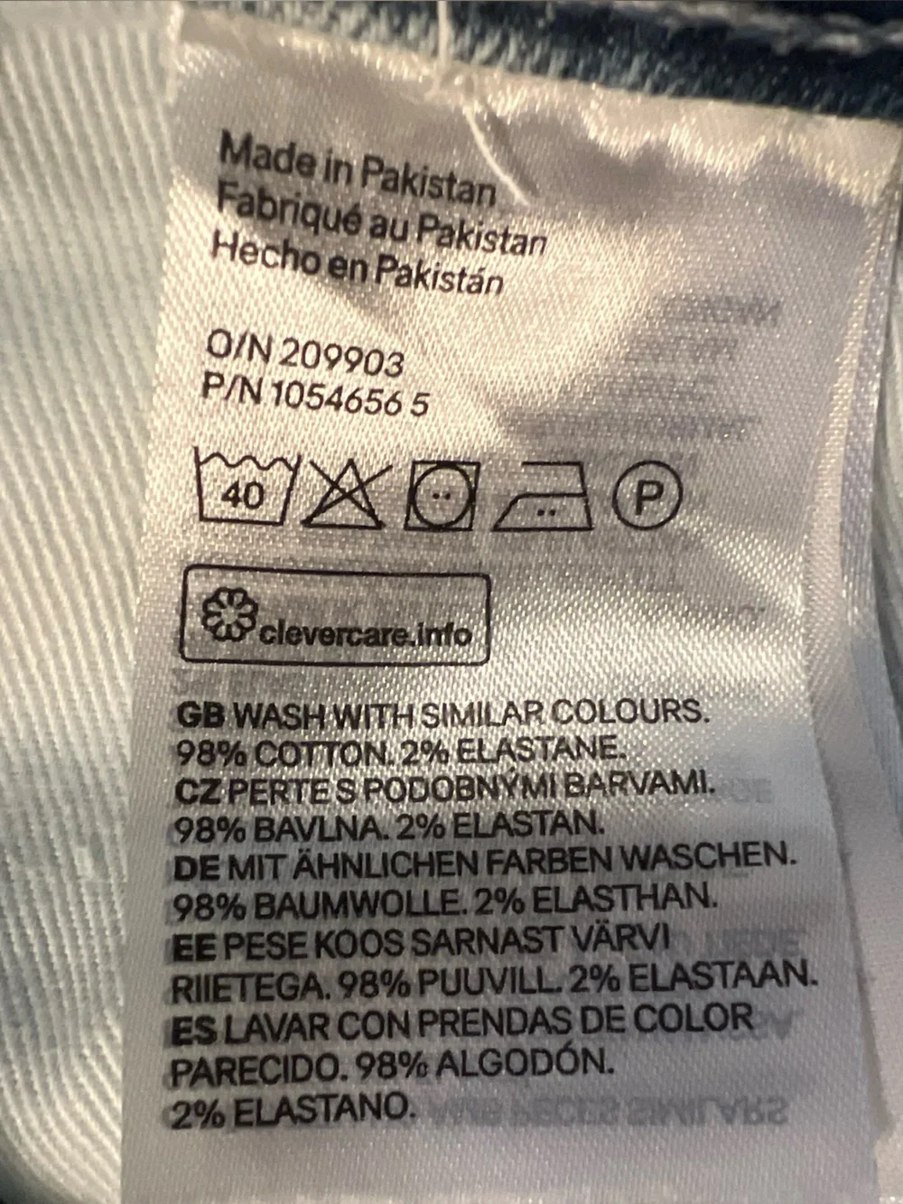 H&M Light Wash Men’s Skinny Moto Jeans